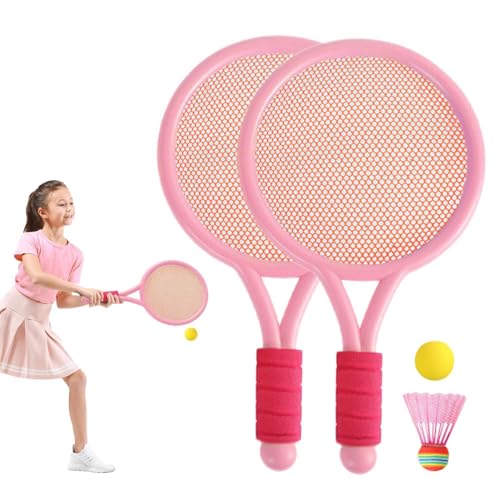 Badminton-Anfängerse - Kinder-Badmintonschläger, Professionelles Badmintonschläger-Set für den Innenbereich - Interaktives Spiel, Badminton-Ausrüstung, Schlägerspielzeug für Kinder, und Mädchen von Generic