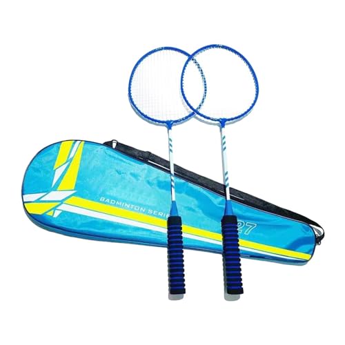 Badminton-Set, Badmintonschläger-Ersatzset (2 Spieler) – Rutschfester, langlebiger Badminton-Ausrüstungsschläger für Erwachsene und Kinder, Badmintonschläger-Anfänger-Set, Badmintonschläger-Set, Set von Generic