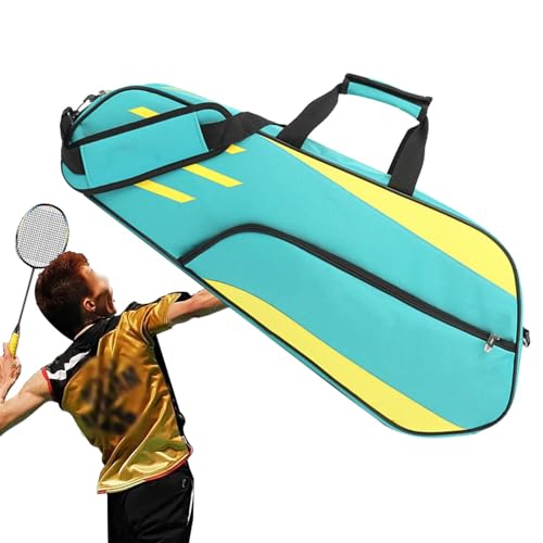 Badminton-Tasche – Badminton-Schlägertasche, wasserdichte Tennistaschen | Doppelte einzelne Schulternetz-Badmintonschlägertasche, 3er-Pack schützende wasserdichte Tennis-Organisationstasche für Sport von Generic