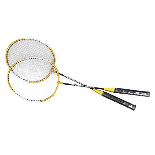 Badmintonschläger, Badmintonschläger-Set mit Aufbewahrungstasche, 25,7 Zoll Gold Split Eisenlegierung Badmintonschläger-Set T-förmiges T-Design für Amateur-Grundschultraining Im von Generic