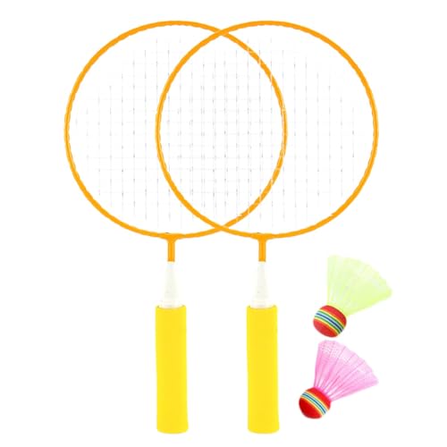 Badmintonschläger,Kinder-Badmintonschläger | Kinder-Badmintonschläger mit 2 Nylon-Federbällen, schlagfest - Ultraleichter Kinder-Tennisschläger für professionelle Anfänger von Generic
