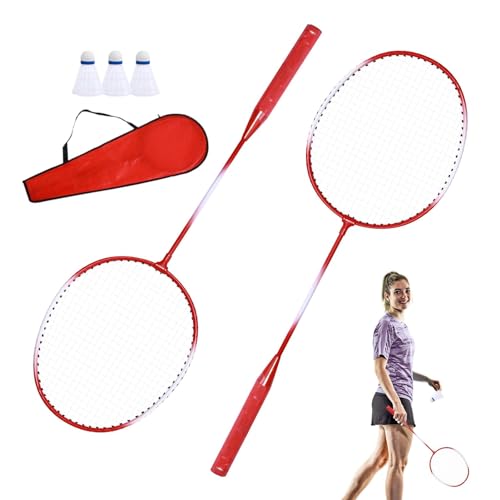 Badmintonschläger – Badmintonschläger-Set, tragbares Badmintonschläger-Set für 2 Spieler | Indoor-Badminton-Set, Sportausrüstung für die Freizeit von Generic