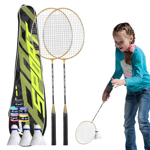 Badmintonschläger | Badmintonschläger-Set für Erwachsene,Leichte Badmintonausrüstung, schweißabsorbierend für Erwachsene und Profis, Sport, Hinterhofspiele den ultimativen Wettkämpfer von Generic