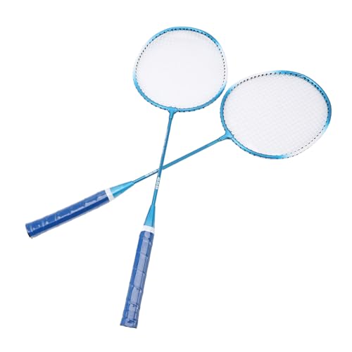 Badmintonschläger-Set, Hohe Robustheit, Großes Sweet-Spot-Badminton-Set, 3 Federbälle, Stoßdämpfend, für den Sport (Blue) von Generic