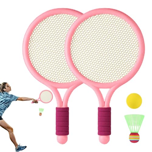 Badmintonschläger-Spielzeug, Kinderspielzeug-Badminton, Sport-Badmintonschläger-Set für die Familie, Zwei-Spieler-Ballspiel für Kinder mit Tennisball von Generic