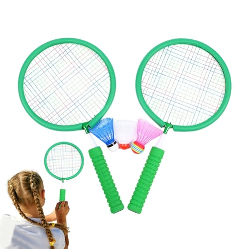 Badmintonschläger für Kinder, Schlägersportspielzeug - Strand-Rasen-Yard-Badminton-Set,Schlägerspiel Strandspielzeug inklusive 3X Badminton für Kinder Indoor- und Outdoor-Sportspiel von Generic