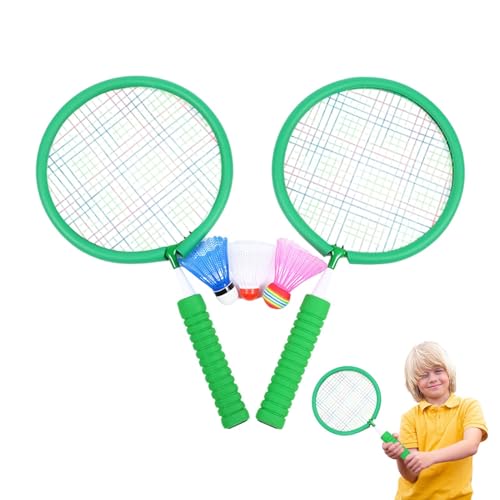 Badmintonschläger für Schläger, Sport-Spielzeug, Badminton-Set für Strandrasen, Sportspiel mit Rüschen für 2 Spieler mit 3 x Badminton für Kindergartenschüler von Generic