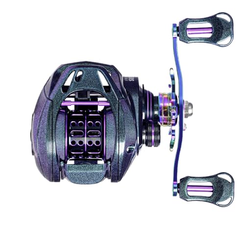 Baitcaster-Rolle, Angelrolle Baitcaster | Baitcast-Rolle Angeln Baitcaster-Rollen,Glatte Fischrolle, Präzisionsgussrolle, 7,6:1 Übersetzungsverhältnis, Angelzubehör von Generic