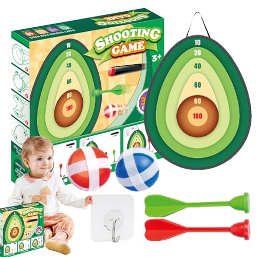 Ball-Dart-Spiel, Darts für Kinder, Sichere Dartscheibe-Sticky-Ball-Spiele, Indoor-Sportspielzeug, lustige Partyspiele, niedliches Klebeball-Zielspiel für Hinterhof, Garten, Hofspiel von Generic