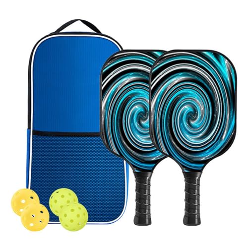 Ballschläger-Set, Ballschläger-Set - 2 Schläger mit 4 Bällen - Carbonfaser-Paddel mit Tragetasche für Anfänger und Profis, Ballsportausrüstung von Generic