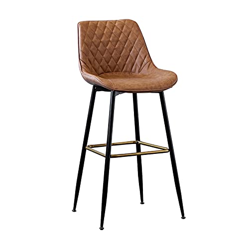 Bar Chair Barhocker, Thekenbarhocker, hoher Hocker mit Rückenlehne für Küchentheke, Kneipe, Esszimmer/Braun/Höhe: 73 cm Bar Stool von Generic