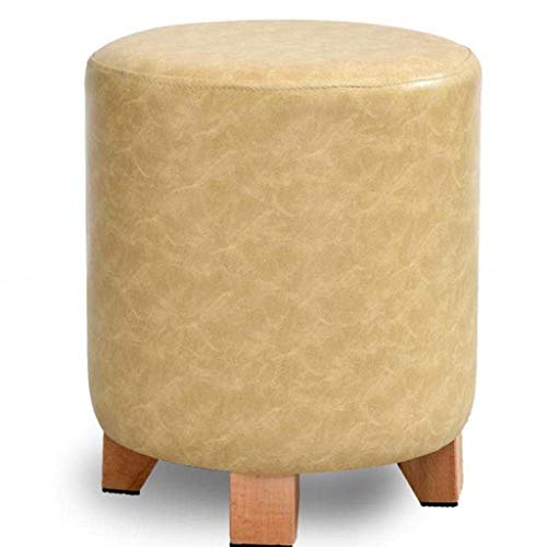 Bar Chair Ottomane Fußhocker Hocker Fußhocker Bambushocker Tritthocker Holzhocker Sofahocker Persönlichkeitshocker Hocker Ankleidehocker Kreative Schuhbank Schuhbank (Farbe: Beige, Größe: Klein) Bar von Generic