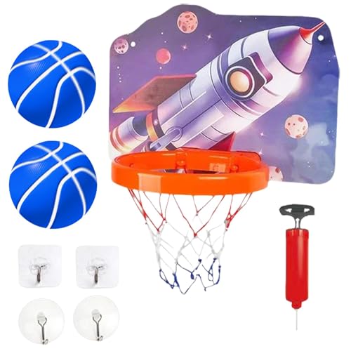 Basketball Hoop - Innenbasketball -Set, Hoop Automatic Scoring | Balls Spielzeug Kinder Erwachsene Basketballspiel, LED Lights core Hoop, für core Mädchen Schlafzimmer Home Work Place Play Bask von Generic