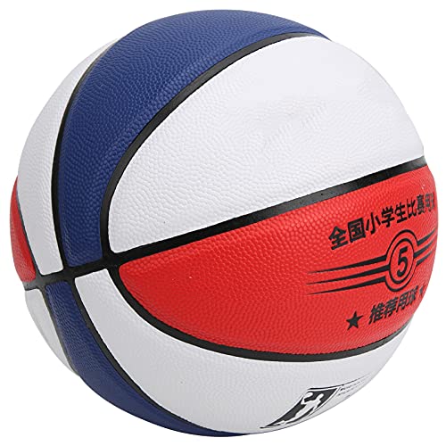 Basketball der Größe 5, Outdoor-Basketball mit Ballnadel und Ballnetz, Mehrfarbiger Sportbasketball aus PU-Leder für Übungen Im Innen- und Außenbereich von Generic