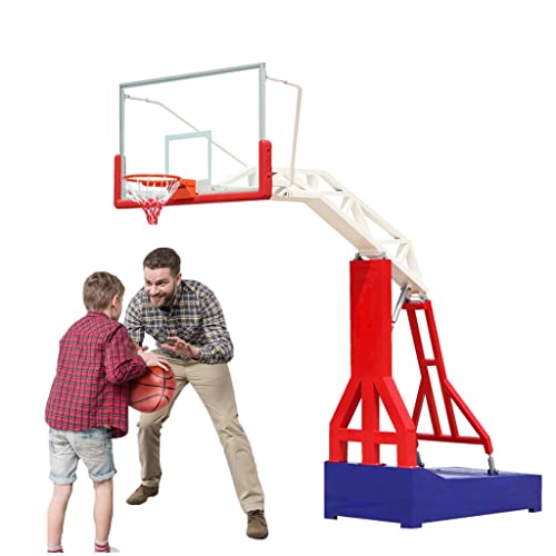 Basketballständer 1,8 x 1,05 m, Basketballständer für Erwachsene im Freien, Standard-Basketball-Dunking-Spielausrüstung mit 45 cm Durchmesser, Aluminium-Rückwand und Stahlrahmen von Generic