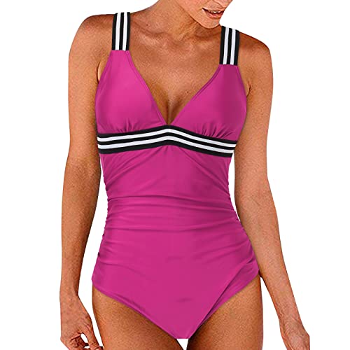 Bauchkontrolle für Damen, Sommer-Einteiler-Badeanzug, Retro-Bikini-Aussehen, Badeanzug, Badeanzüge, Strand-Badeanzüge, einteiliger Badeanzug, Strand-Bikinis für Damen, Sommer, Strand, Urlaub von Generic