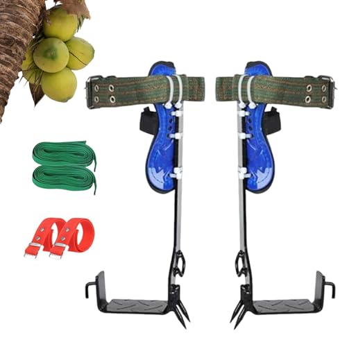 Baumklettersporen - Baumkletterspikes-Set | Verstellbare Baumspitzen, Climbing Pole Kit, Kletterausrüstung Mit Rutschfestem Pedal Für Outdoor-Aktivitäten Obstpflücken Baumpfleger 38,5 X 11 cm von Generic