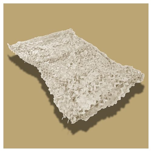 Beige Tarnnetz Premium Outdoor Sonnenschutz atmungsaktiv Wasserdicht Leichtes Support Anpassung Größe Tarnung Net für Pavillon Rasen Gartenzaun Themenparty Armee Jagd Schießen(1.5x4.0m/4.9x13.1ft) von Generic