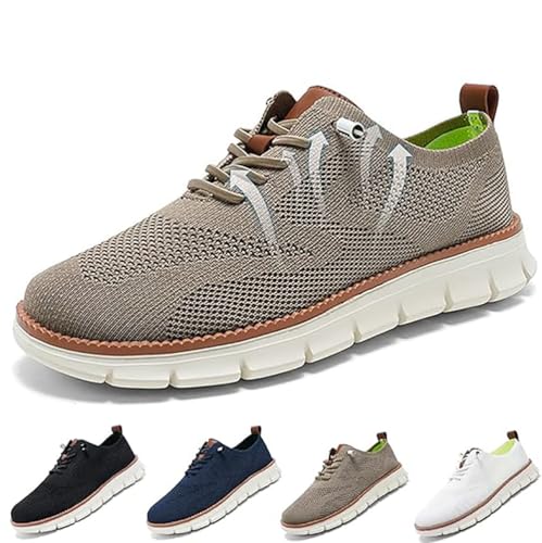 Bestones Shoes, Mens Wearbreeze Shoes, Men's Mesh Formal Sneakers Business Casual Walking Shoes (Khaki,6.5) von Generic