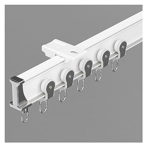 Biegbare, an der Decke montierte Vorhangschienen und Beschläge für schwere Vorhänge, 2 3 4 5 6 7 8 9 10 m lang, Vorhangschienenstange für Erkerfenster/Wohnmobil/Duschraum/Schlafzimmer (weiß-4,5 m/14,7 von Generic