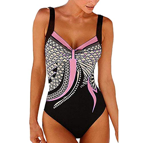 Bikini Bauchweg, Einteiliger Badeanzüge Für Damen, Sexy Bademode V-Ausschnitt Schwimmanzug Einteilige Swimming Suits Women, Push Up Sport Monokini Einfach Triangel Onesie Bademode Badeanzug Bauchweg von Generic