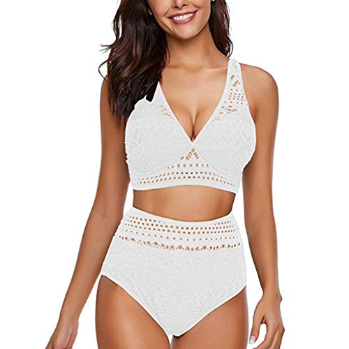 Bikini Damen Set, Zweiteilig Sexy Badeanzug Badeanzug Damen Bauchweg Bikini Damen Set Bauch Weg Rückenfrei Swimsuit High Waist Schwimmanzug Swimsuit Women's Fashion Swimwear Beachwear von Generic