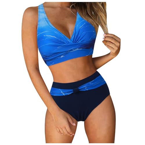 Bikini Set Damen, Zweiteiliges Badeanzug-Set Für Damen Damen Badeanzug Badeanzüge Bikini Damen Bauchweg Bauchweg Raffungen Damen Badeanzug Mit Zierausschnitten Raffung Badeanzüge Badebekleidung von Generic