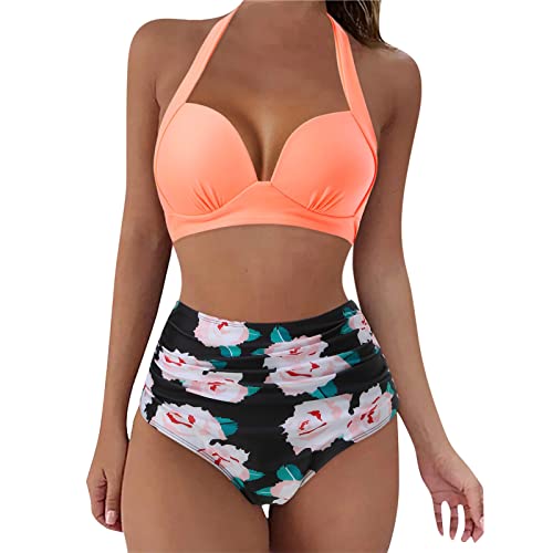 Bikini-Sets Für Damen Bauchweg, Badeanzug Zweiteiler Tankini, Große Größe Sport Schwimmanzug Women, Zweiteiliger Swimming Suits Bademode Elegant Triangel Bikinihose Badeanzug Für Frauen Strandbikini von Generic