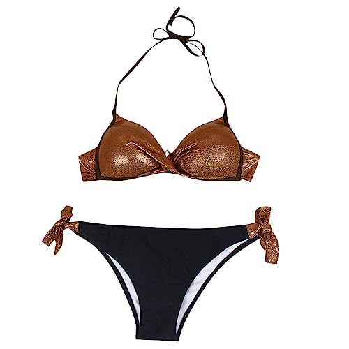 Bikini-Sets Für Damen Bauchweg, Badeanzug Zweiteiler Tankini, High Waist Sport Bademode, Zweiteiliger Schwimmanzug Swimming Suits Women Tailliertes Triangel Bikinihose Frauen Bademode Push Up Bikini von Generic