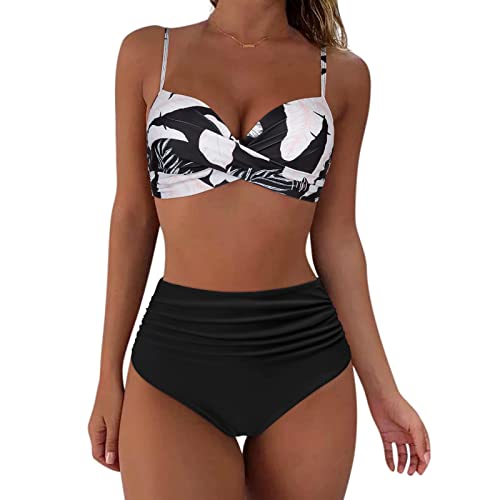 Bikini-Sets Für Damen Bauchweg, Sexy Badeanzug Bikini Zweiteiliger Tankini, Grosse Grössen Shape Bademode Damen Schwimmanzug Set Swimming Suits Luftig Sexy Triangel Bikinihose Strand Bikini Set Damen von Generic