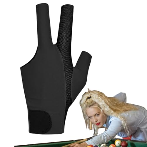 Billard-Handschuh, Billard-Pool-Handschuh,Billard-Match-Handschuh | Atmungsaktiver 3-Finger-Handschuh mit Stretch, professioneller, Rutschfester Fäustling für Männer und Frauen von Generic