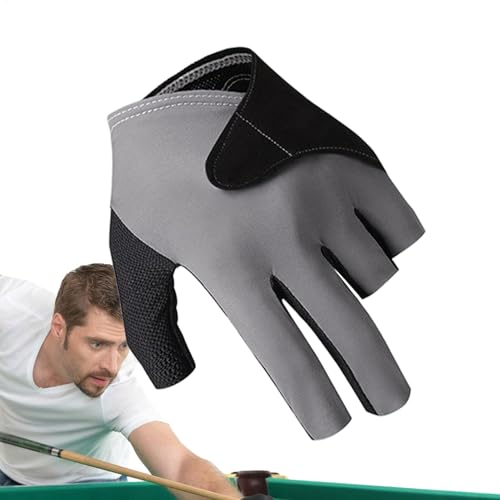 Billard-Handschuhe für Damen, Halbfinger-Pool-Handschuhe für Damen, Pool-Queue-Handschuhe, Bequeme Pool-Billard-Handschuhe, Fäustling für die Linke Hand für Damen und Herren von Generic