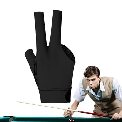 Billard Pool Handschuhe, Billard Pool Handschuhe, Drei Offene Finger Billard Dünne Rutschfeste Sporthandschuhe Dehnbare und Atmungsaktive Billard Handschuhe Erhöhen die Präzision von Billard und von Generic