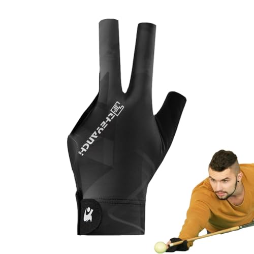 Billardhandschuhe | Atmungsaktive 3-Finger-Billardhandschuhe für Damen – weiche und leichte 3-Finger-Poolhandschuhe, Trainingszubehör für Billard, Anfänger, Damen, Herren, Werbung von Generic