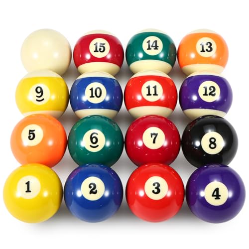 Billardkugeln, Billardkugel-Set, Harz, Kinder-Billardkugel, Billardkugel-Set, Poolbälle, Billard-Set für Freizeitspiele (M) von Generic