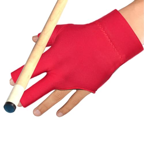 Billardtischhandschuhe,Poolhandschuhe Billard - 3-Finger-Billard-Fingerhandschuhe,Atmungsaktive elastische Billardhandschuhe, universelle 3-Finger-Queue-Sporthandschuhe, Billardzubehör von Generic
