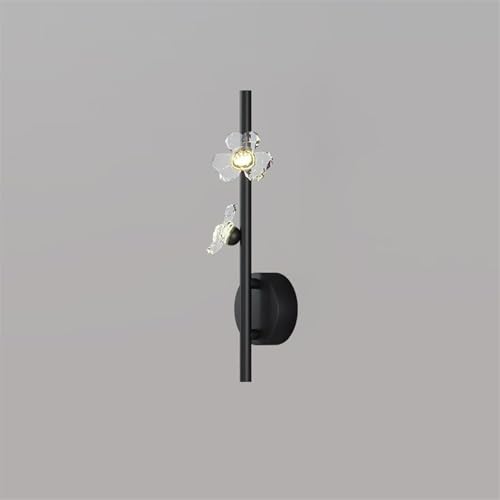 Blumenblüten-Chrom-Wandleuchte für den Innenbereich, 4 W, lineare LED-Wandleuchte, Lange Streifen, Wandleuchte, Moderne Wandbeleuchtung, Bar, Bauernhaus, Schwarze Wandleuchte für Flur, Schlafzimmer, von Generic