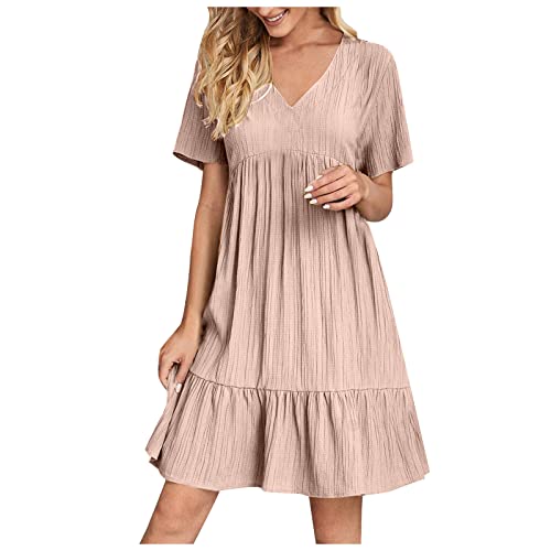 Blusenkleid Damen Meine Bestellungen Anzeigen A Linie Freizeitkleid V Ausschnitt Sommerkleid Wickeln Kleid Locker Hemdkleid Knielang Lässig Kleid Minikleid Meine bestellungen anzeigen 3/4 Ärmel P von Generic