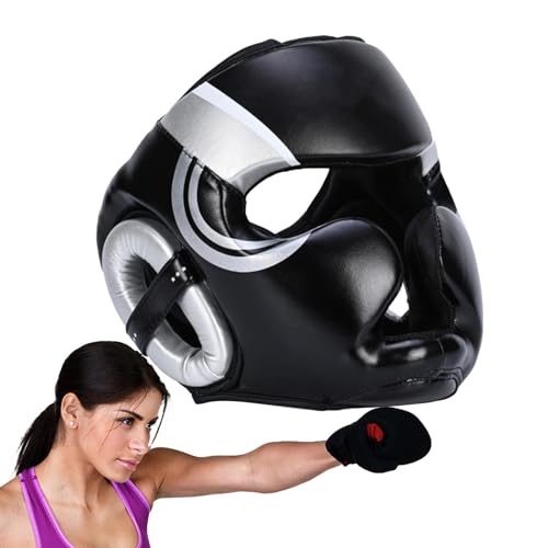 Box-Kopfschutz, ergonomische Kopfbedeckung für Erwachsene, komfortables Sport-Trainingsgerät, wasserabweisend, Kopfschutz für Kickboxen, Taekwondo, Kampfsport, Karate von Generic