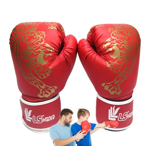 Boxhandschuhe,Boxhandschuhe - Sparring-Boxhandschuhe,Boxhandschuhe, Taekwondo-Boxsack, Karate, Muay-Thai-Trainingshandschuhe, Erwachsene, Tiger-Bedruckte Boxhandschuhe für das Boxtraining von Generic