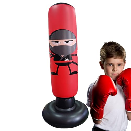 Boxsack für Kinder, Boxsack | 65 Zoll Boxsack für Karate, Taekwondo, aufblasbarer Boxsack, stabil, aufblasbarer Boxsack für Kinder von Generic