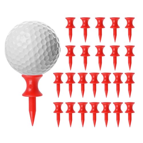 Bulk -Golf -Tees Set - 25 Stcs Anti -slicce -Schock -Golf -Tees | 31mm Puting Green Double Layer Golf -T -Shirt Mit Raddesign, Swing -Trainingstrainingsausrüstung Für Männer Und Frauen von Generic