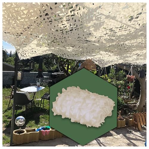 Bulk Roll Beige Tarnnetz anpassbar atmungsaktiv Sonnenschutz Camouflage Net Oxford Stoff Tarnung Net für Hof Park Rasen Schwimmbad Militär Jagd Verstecken Outdoor Landschaft(10x10M/32.8x32.8ft) von Generic