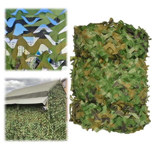 Bulk Tarnnetz Roll Outdoor Camouflage Netz Dekoration Militär Verstecken Tarnung Net Sonnenschutz Netz für Garten Camping Jagd Schießen Oxford Stoff Sichtschutz Tarn(Größe:1x15M) von Generic