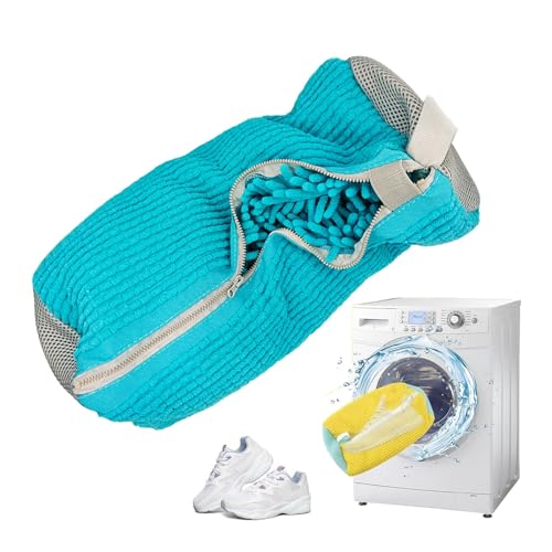 Buschea – Wäsche-Schuhbeutel, Fleckenentferner-Wäsche-Schuhbeutel, Schuhbeutel für die Waschmaschine, Schuh-Wäschebeutel, Sneaker-Trocknerbeutel, Verstellbarer Schuh-Wäschebeutel (Blue) von Generic