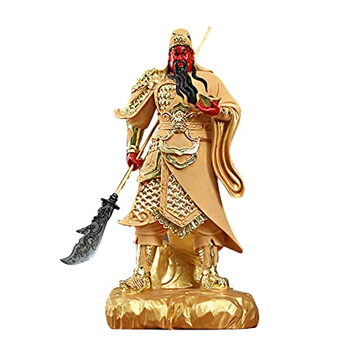 Chandelier Handbemaltes Harz Guan Yu Ornament, Eröffnungsgeschenk Wohnzimmer Guan Gongwu Reichtum Buddha Statue,Gold,68CM Chandelier von Generic