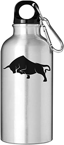Charging Stock Market Bull Touristische Wasserflasche Silber 500ml Charging Stock Market Bull Touristische Wasserflasche Silber 500ml von Generic