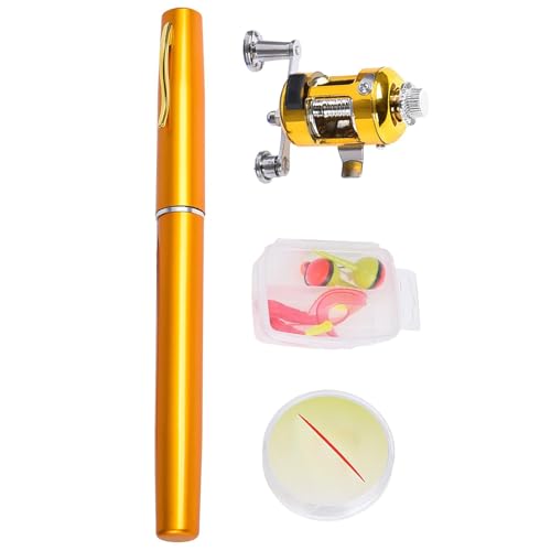 Combo Angelrute und Angelrolle Stift, Angelrute – Angelrute in der Tasche, kombiniert mit Stift, Angelrolle und Angelrolle | Stift, Angelrute, kleine Angelrute für Geburtstage, Feiertage, andere Combo Angelrute und Angelrolle Stift, Angelrute – Angelrute in der Tasche, kombiniert mit Stift, Angelrolle und Angelrolle | Stift, Angelrute, kleine Angelrute für Geburtstage, Feiertage, andere von Generic