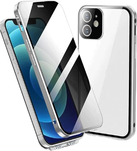 Criteriont Phone Privacy Case, Criteriont Phone Case with Privacy Screen Protector, 360 Full Screen Covered for iPhone 15/14/13/12 Pro Max (Silver,for iPhone13pro) von Generic