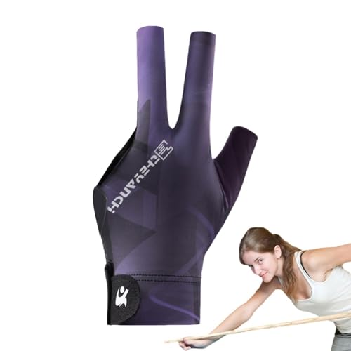 DREI-Finger-Poolhandschuhe Billard | Atmungsaktive 3-Finger-Handschuhe für Damen | 3-Hand-Finger-Sporthandschuhe für Billard, Anfänger, Damen, Herren, Teenager von Generic